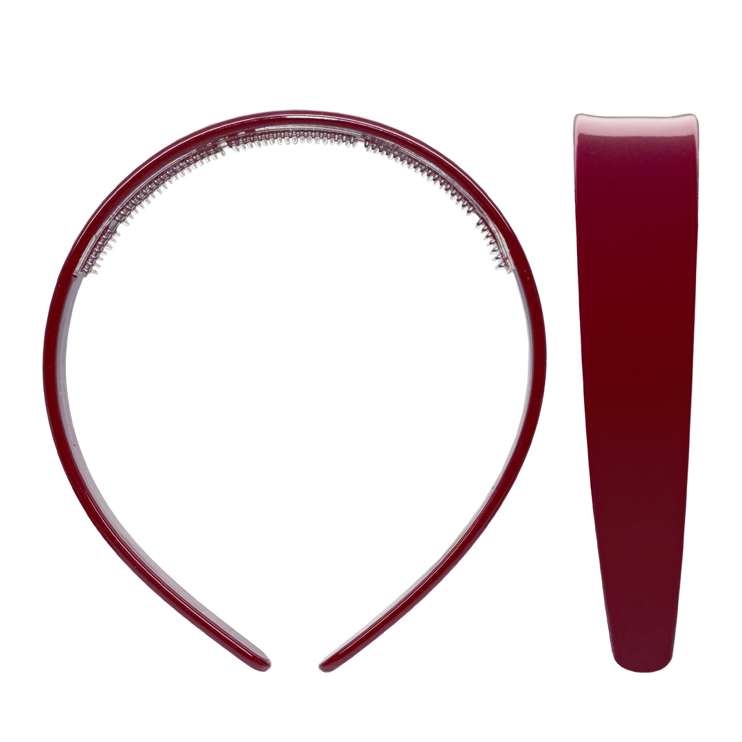 Wide Starlet Headband in Cherry Kiss front and side views