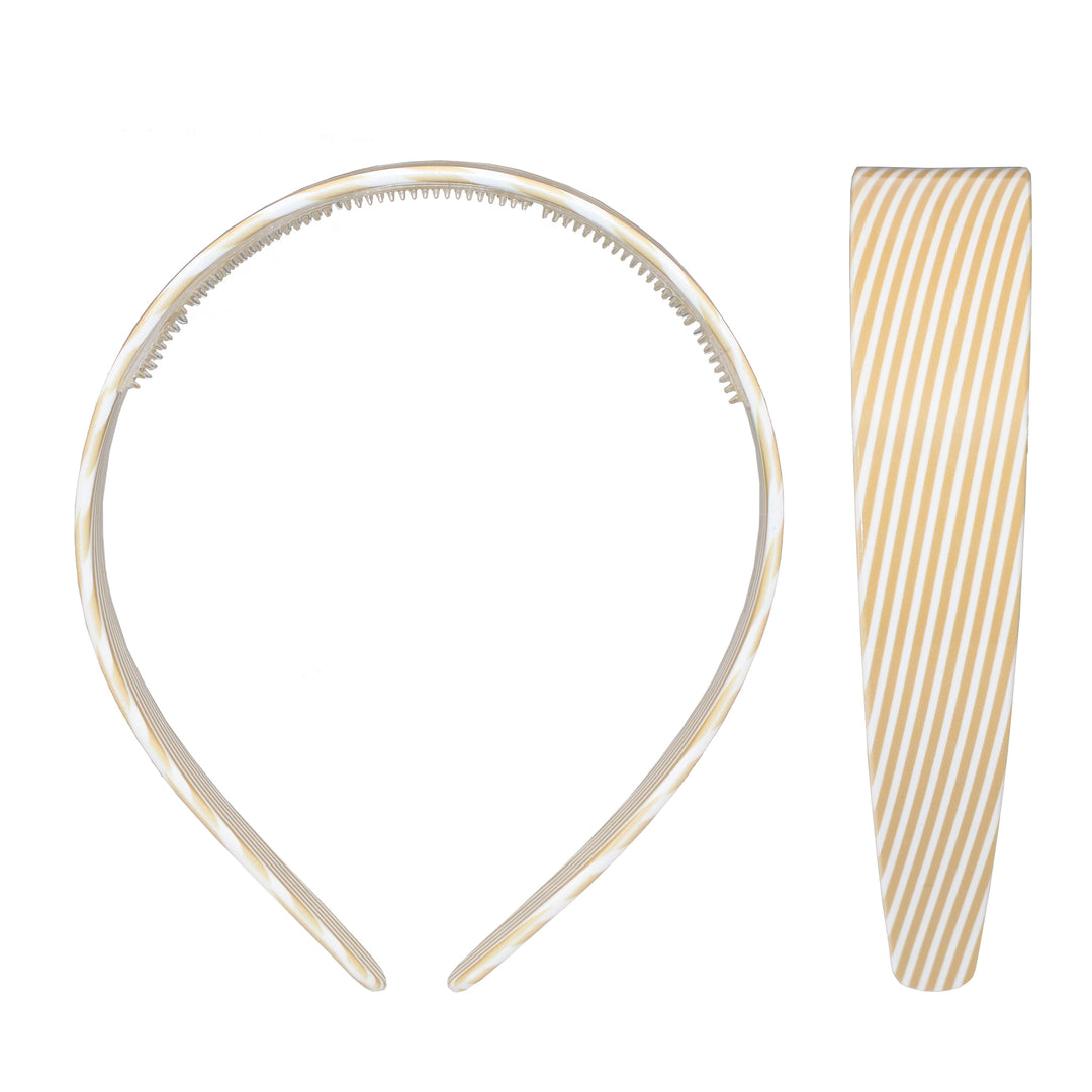 Starlet Headband in Amaretto Cabana front and side view