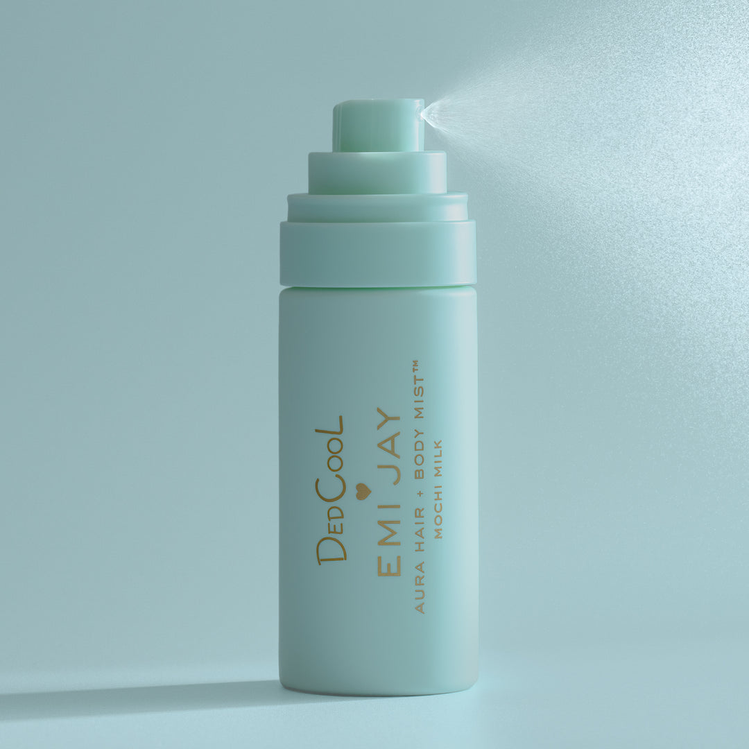 DedCool x Emi Jay Aura hair + Body Mist in Mochi Milk spray
