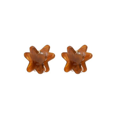 Baby Star Clip Set in Gingerbread angled view