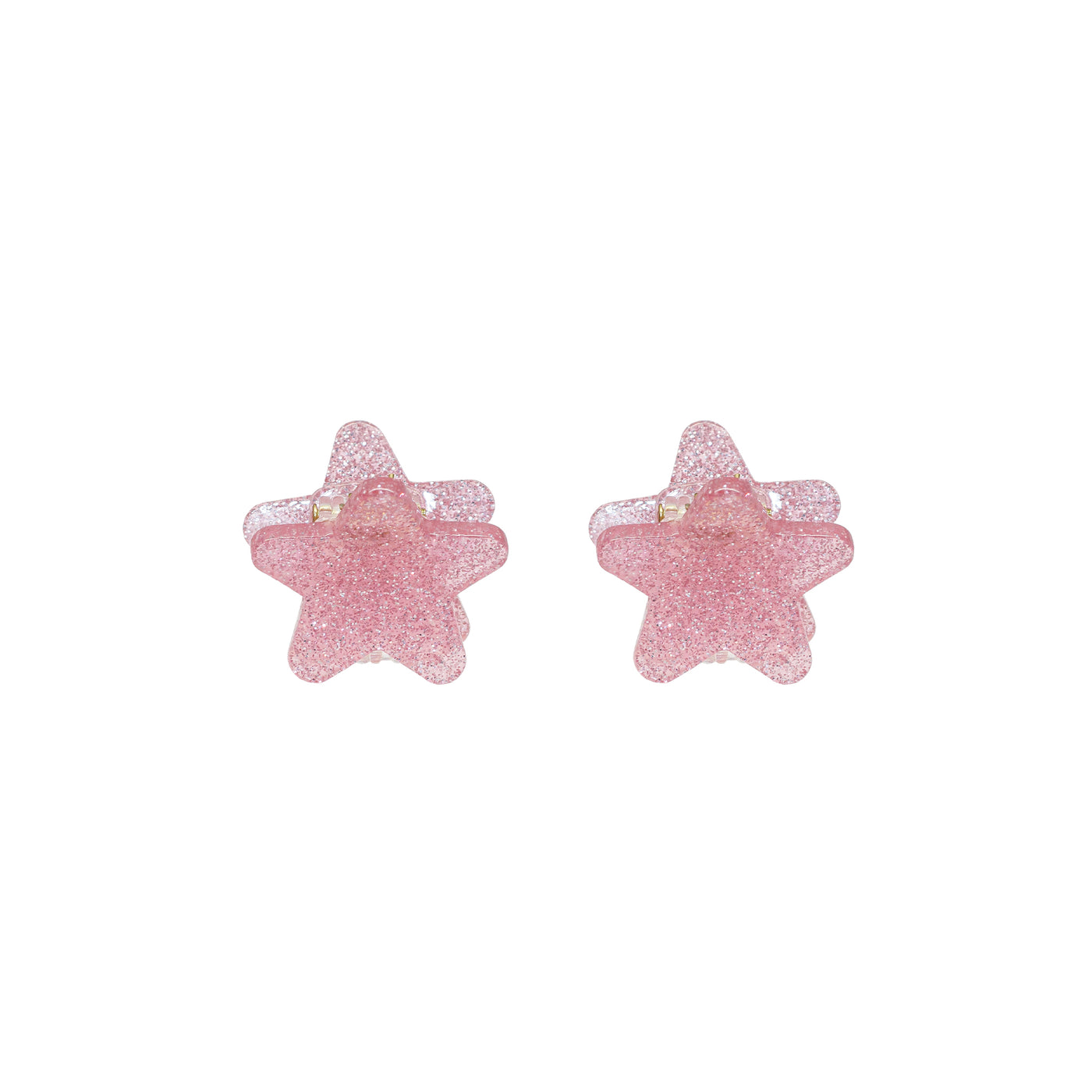 Baby Star Clip Set in Pink Sand