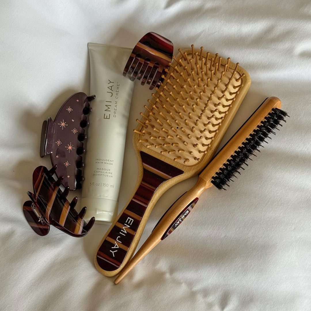assorted emi jay hair accessories with dream creme