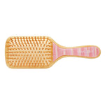 bristle view of Bamboo Paddle Brush in Lychee Baby