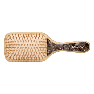 Bristle view of Bamboo Paddle Brush in Toasted Sugar