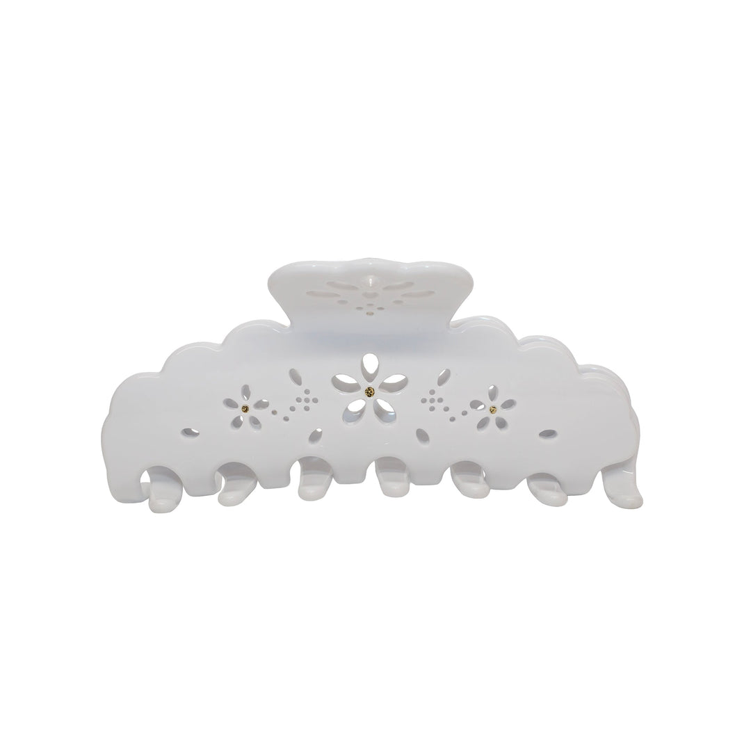 Big Effing Clip in Blanc Fleur Eyelet