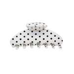 Big Effing Clip Hair Claw in Blanc Polka Dot
