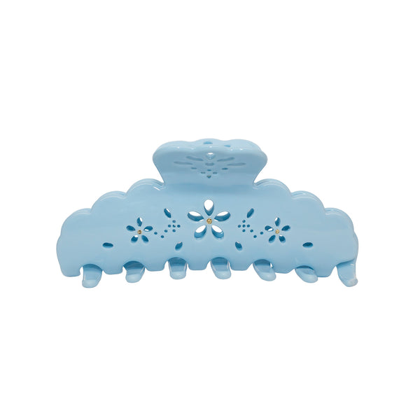 Lumignon ♥ hair clip 【ブルーのみ】 Big Effing Clip® Hair Claw in Blue Fleur Eyelet ‐ Emi Jay