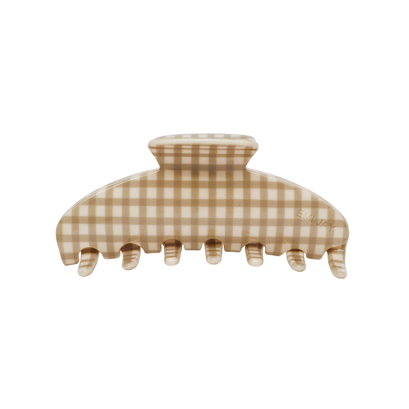 小物 Emi emi Big Effing Clip® Hair Claw in Gingerbread Gingham ‐ Emi Jay