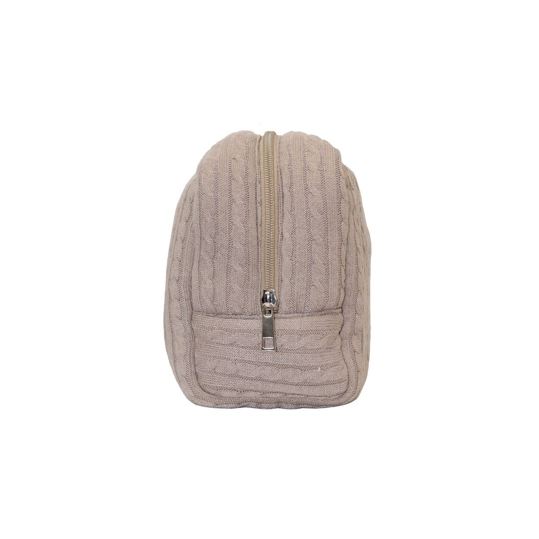 Cozy Pouch in Cookie Crumbs Knit side view