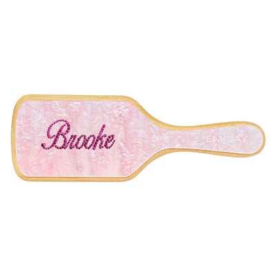 Custom Bamboo Paddle Brushin in Pink Sugar Brooke