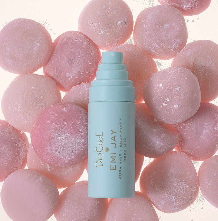 aura hair + body mist in mochi milk on mochis