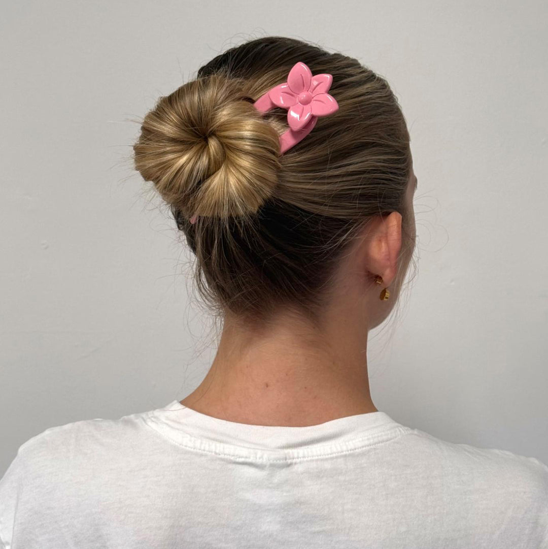 model wearing Hair Pin in Lychee Baby in hair