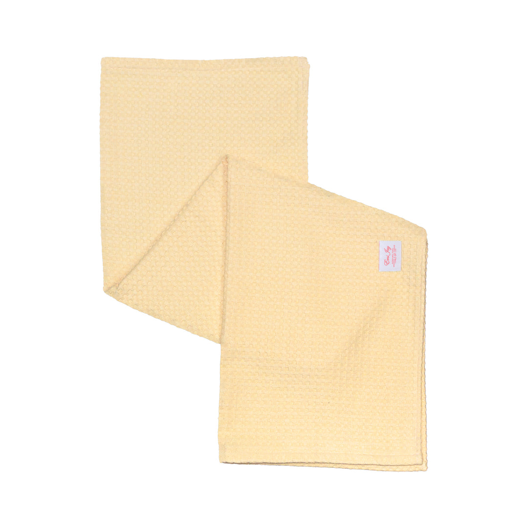 Heavenly Hair Towel in Buttercup flat and folded