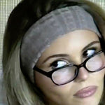 olivia jade wearing Infinity Headband in Cookie Crumbs Knit