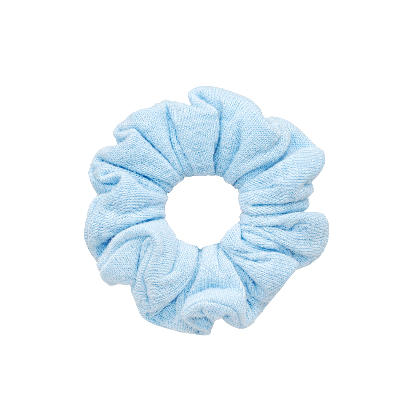 Pointelle Scrunchie in Baby Blue