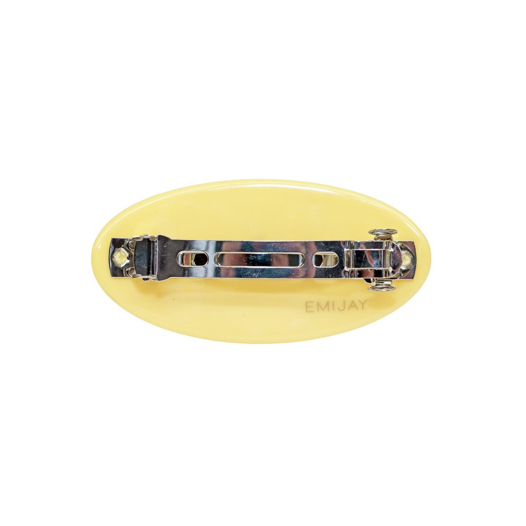 Ponytail Barrette in Lemon Drop back