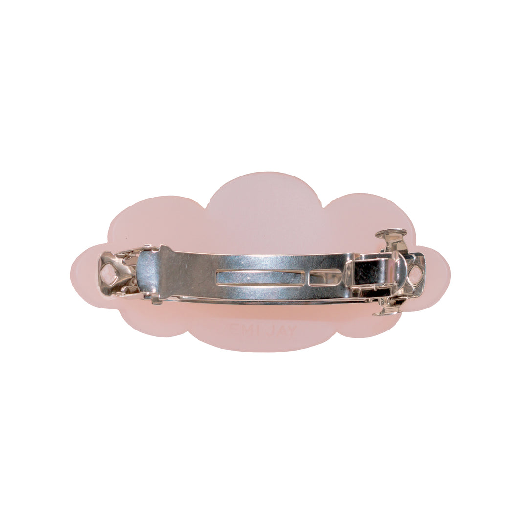 back view of Ponytail Barrette in Pink Cloud