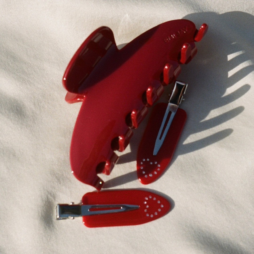 Popstar Clips in Amour Rouge with big effing clip in cherry kiss