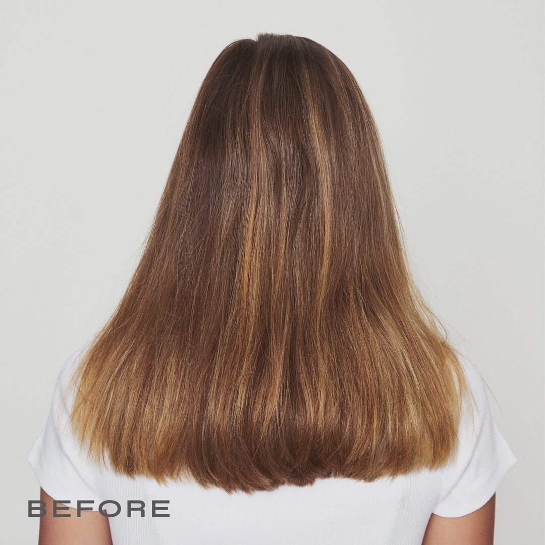 Jordan's hair before and after Dream Crème