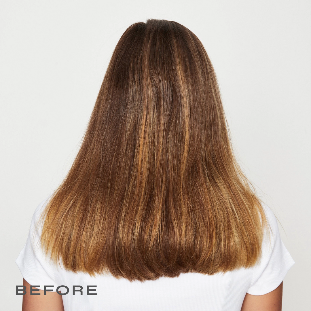 Jordan's hair before and after Dream Crème