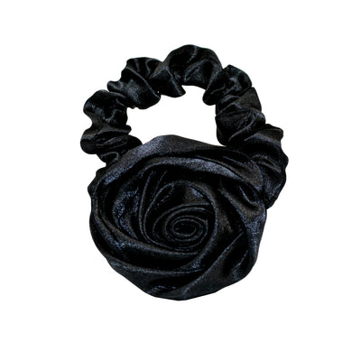 Rosette Scrunchie in Noir