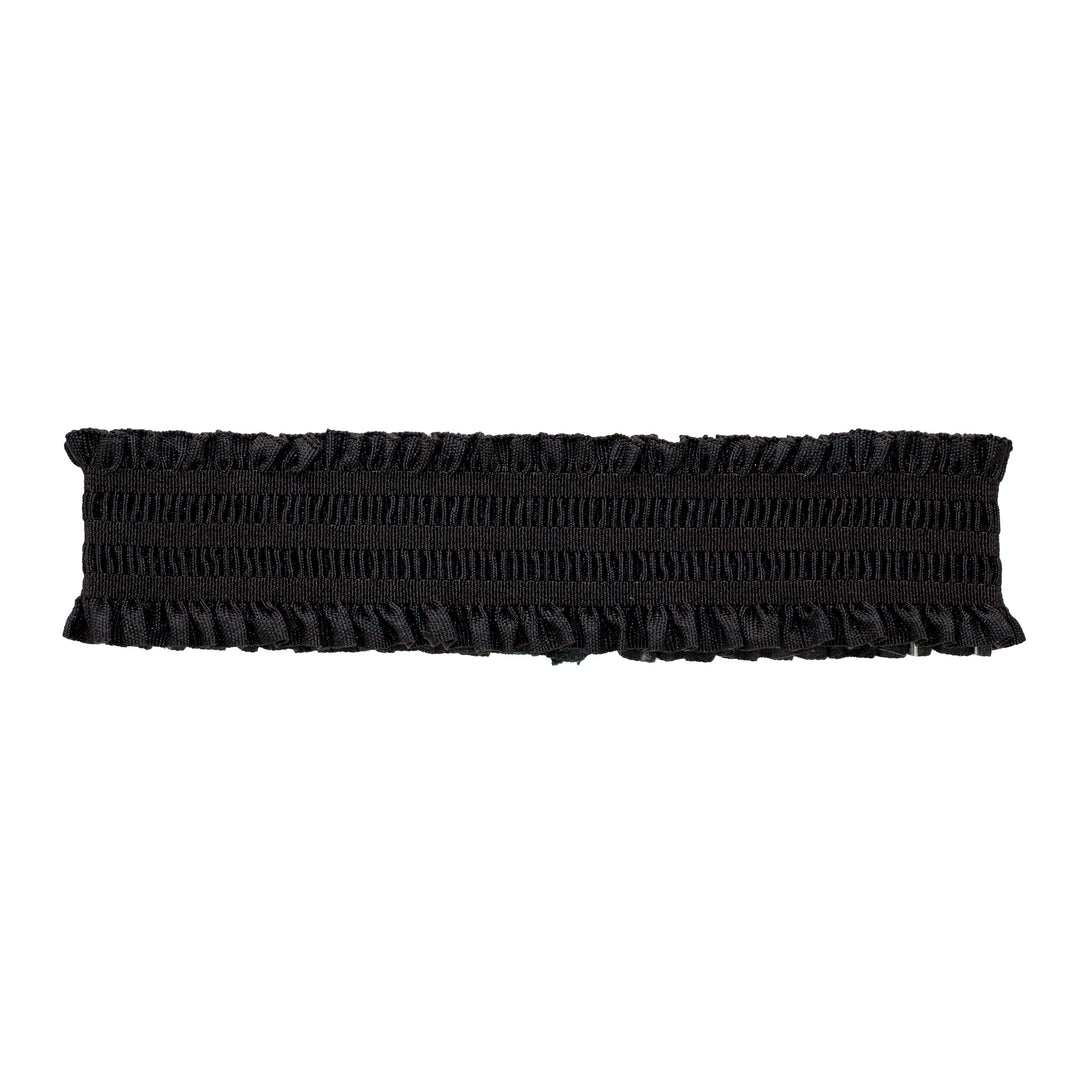 Ruffle Headband in Noir