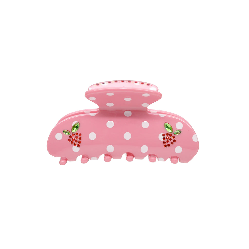 Sweetheart Hair Claw Clip in Lychee Berry Dot ‐ Emi Jay