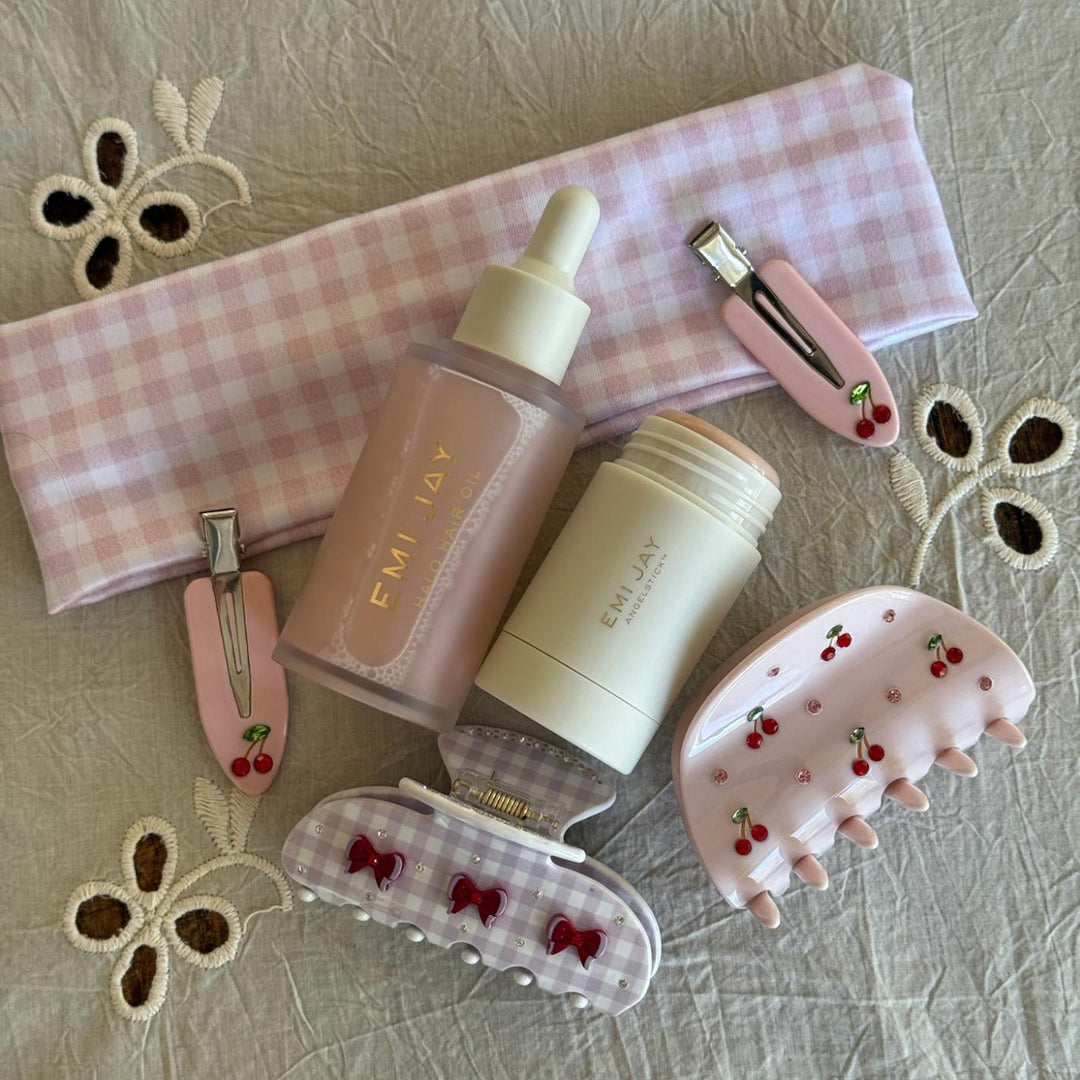 assorted emi jay hair care and accessories
