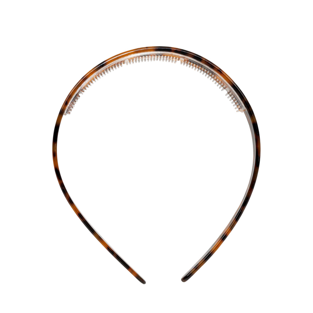 Wide Starlet Headband in Tortoise front view