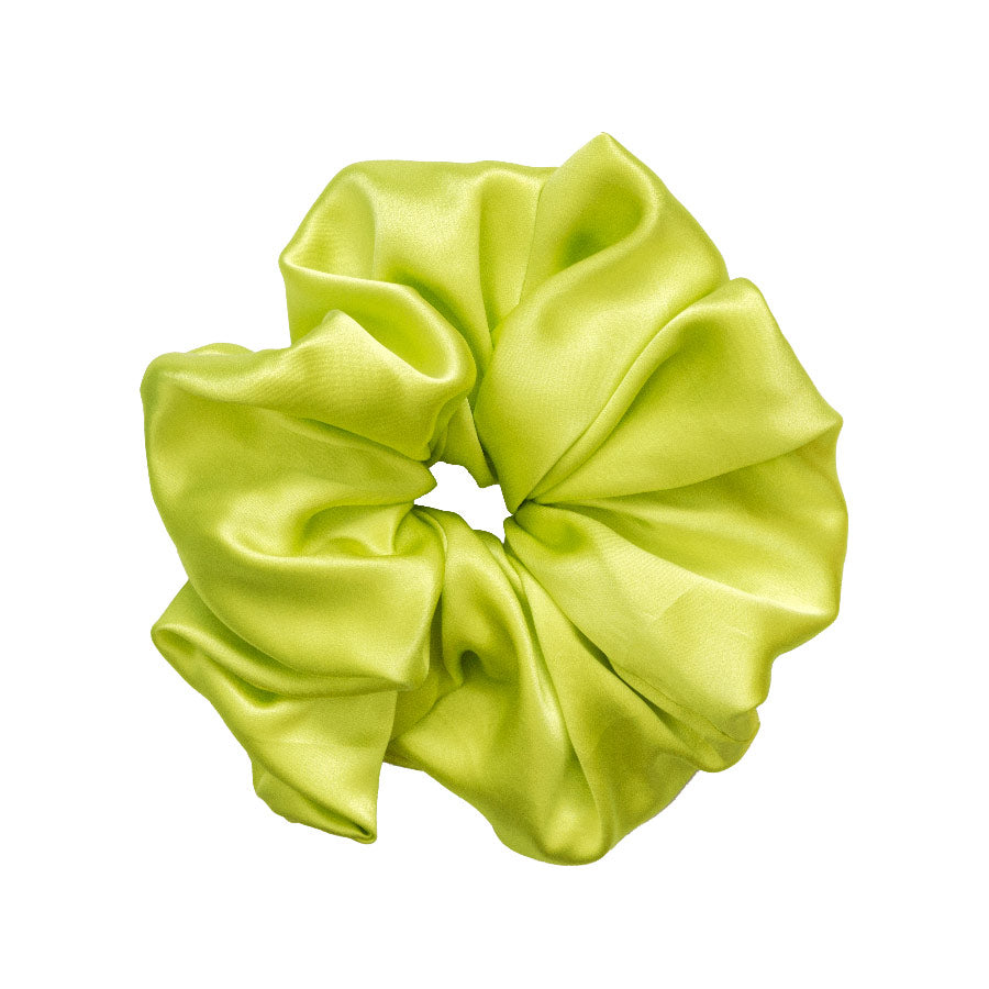 Big Effing Silk Scrunchie in Electric Green