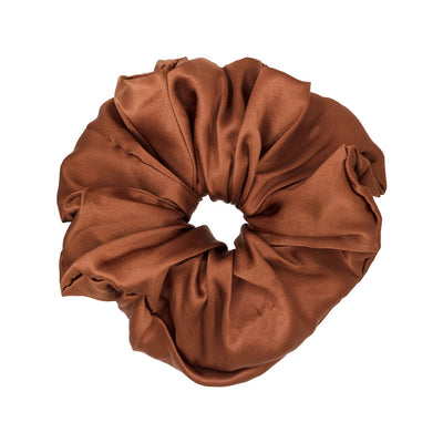 Big Effing Silk Scrunchie in Cinnamon