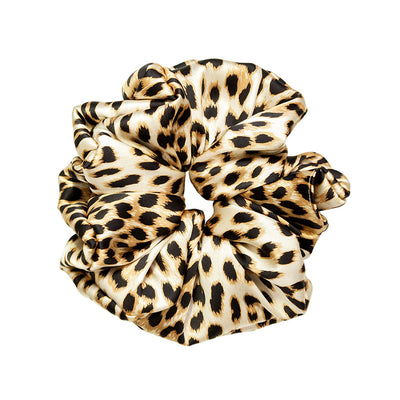 Big Effing Silk Scrunchie in Leopard