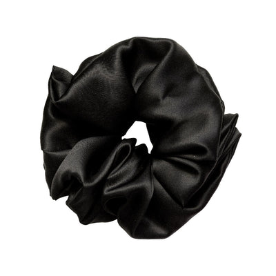 Big Effing Silk Scrunchie in True Black