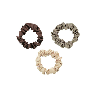 Brown Ombre Satin Scrunchies 3-Pack