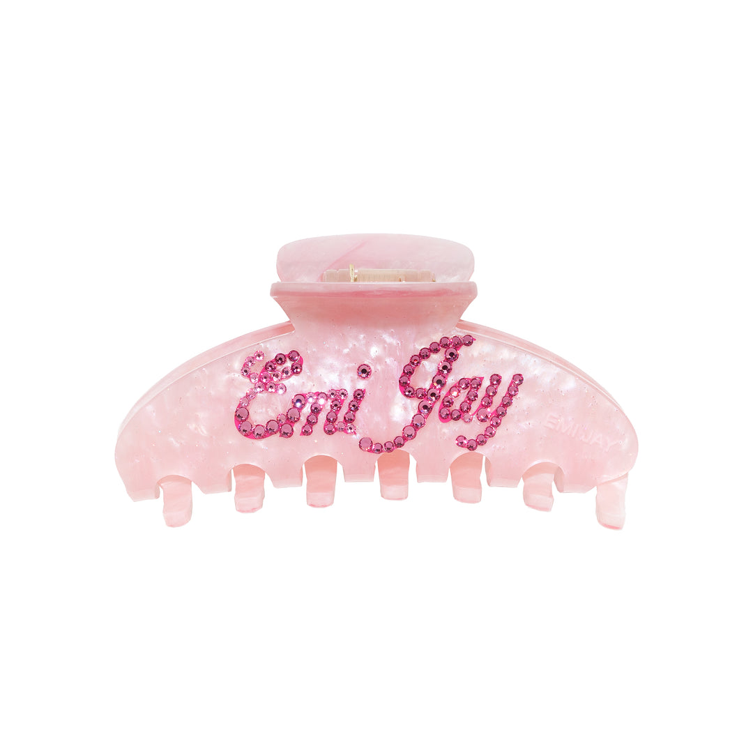 Custom Big Effing Clip in Pink Sugar with Pink Stones