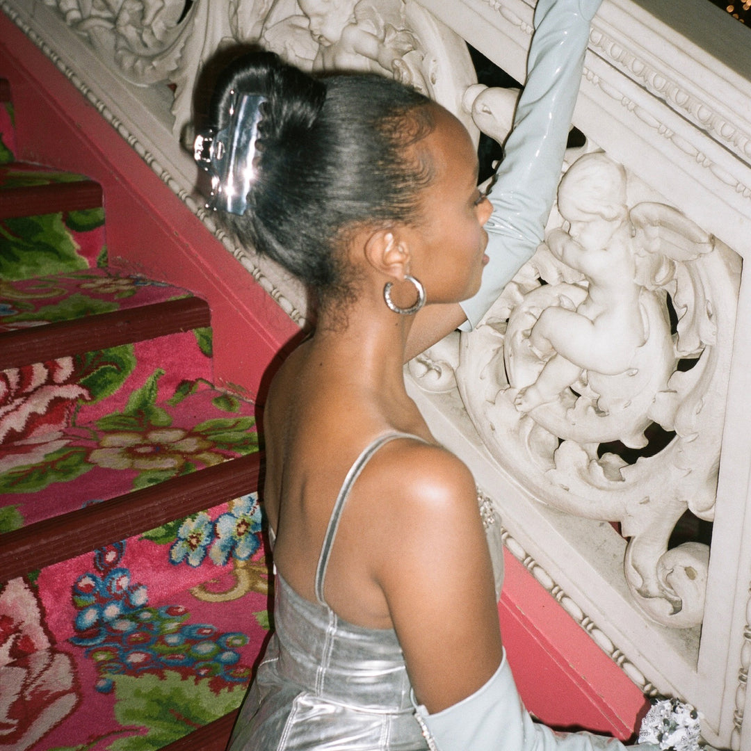 model wearing Heartbreaker Clip in Tiara