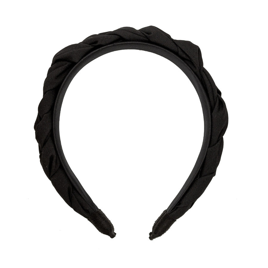 Knotty Headband in Black Satin