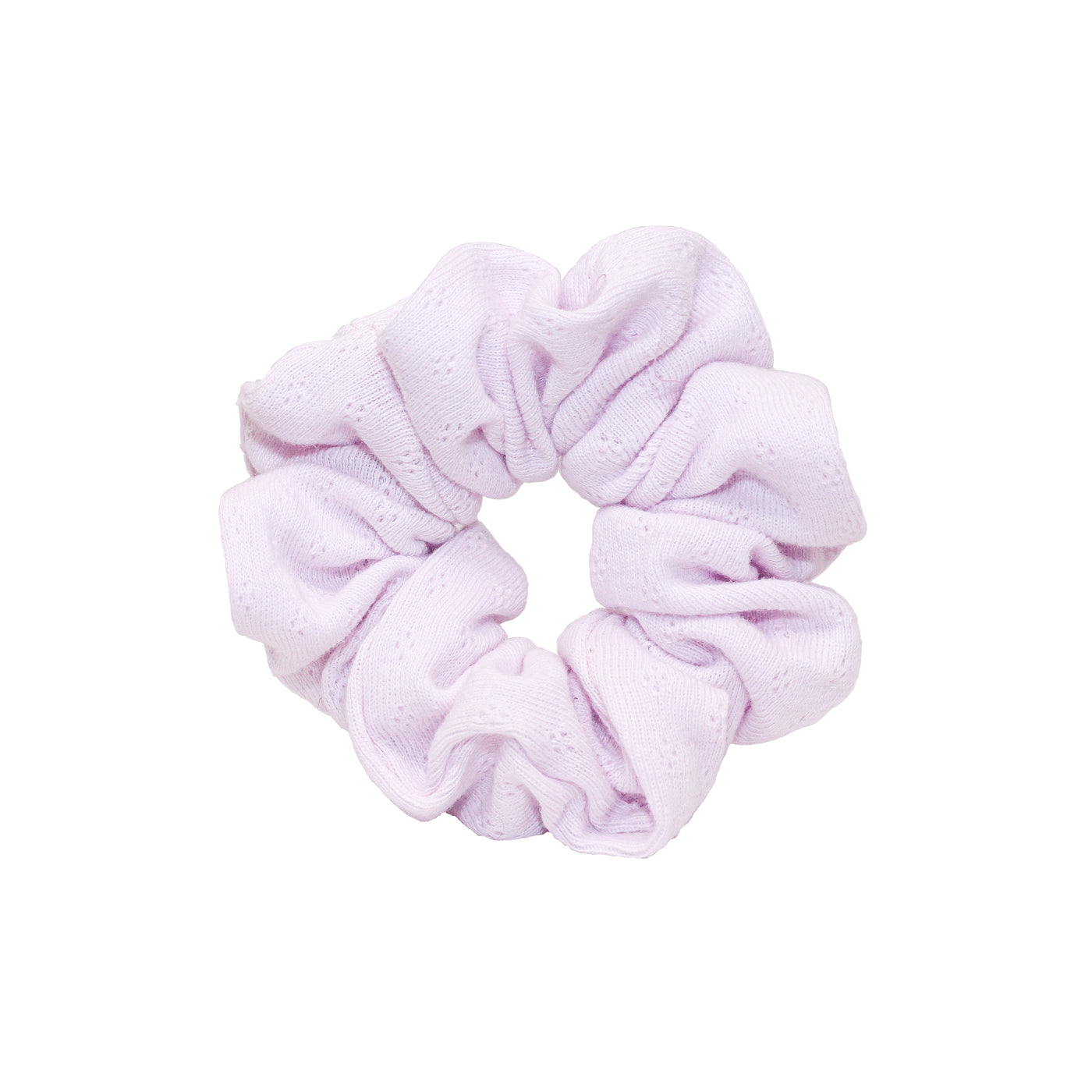 Pointelle Scrunchie in Frosted Lilac
