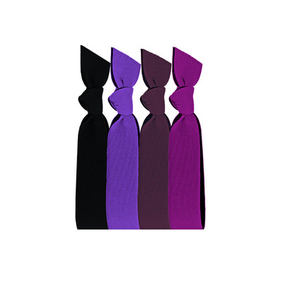 Purple Beach Neoprene Hair Ties 4-Pack
