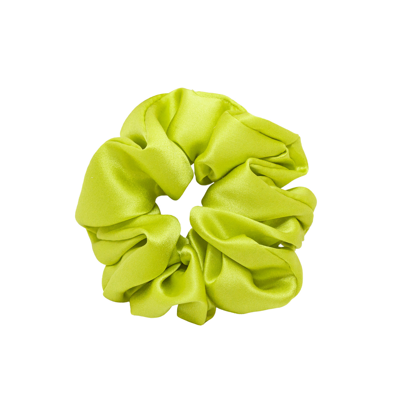 Silk Scrunchie in Electric Green