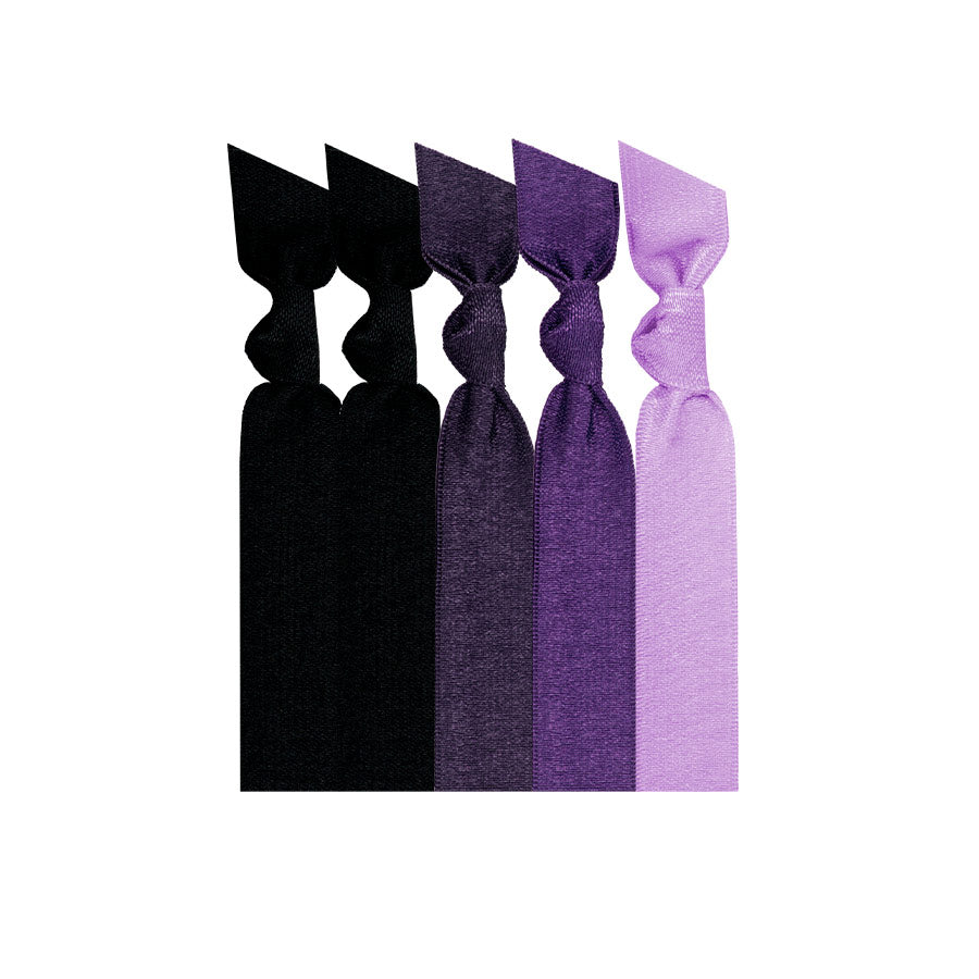 Deep Purple Elastic Hair Ties 5-Pack