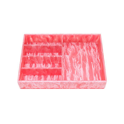 Vanity Tray in Pink Smoke angled view