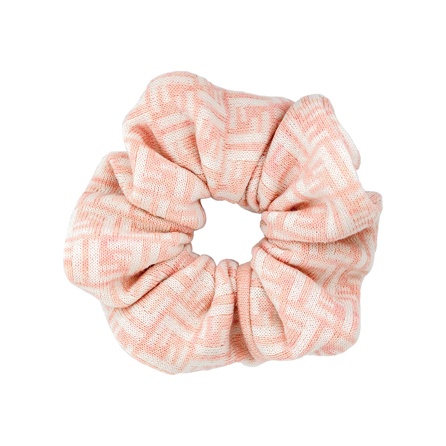 Big Vintage Fendi Scrunchie in Pink and White Wool Fendi